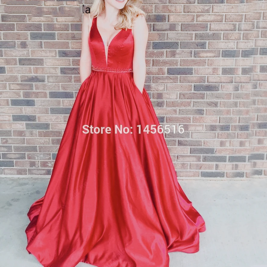 Женское атласное платье трапециевидной формы Vestidos de fiesta длинное вечернее с