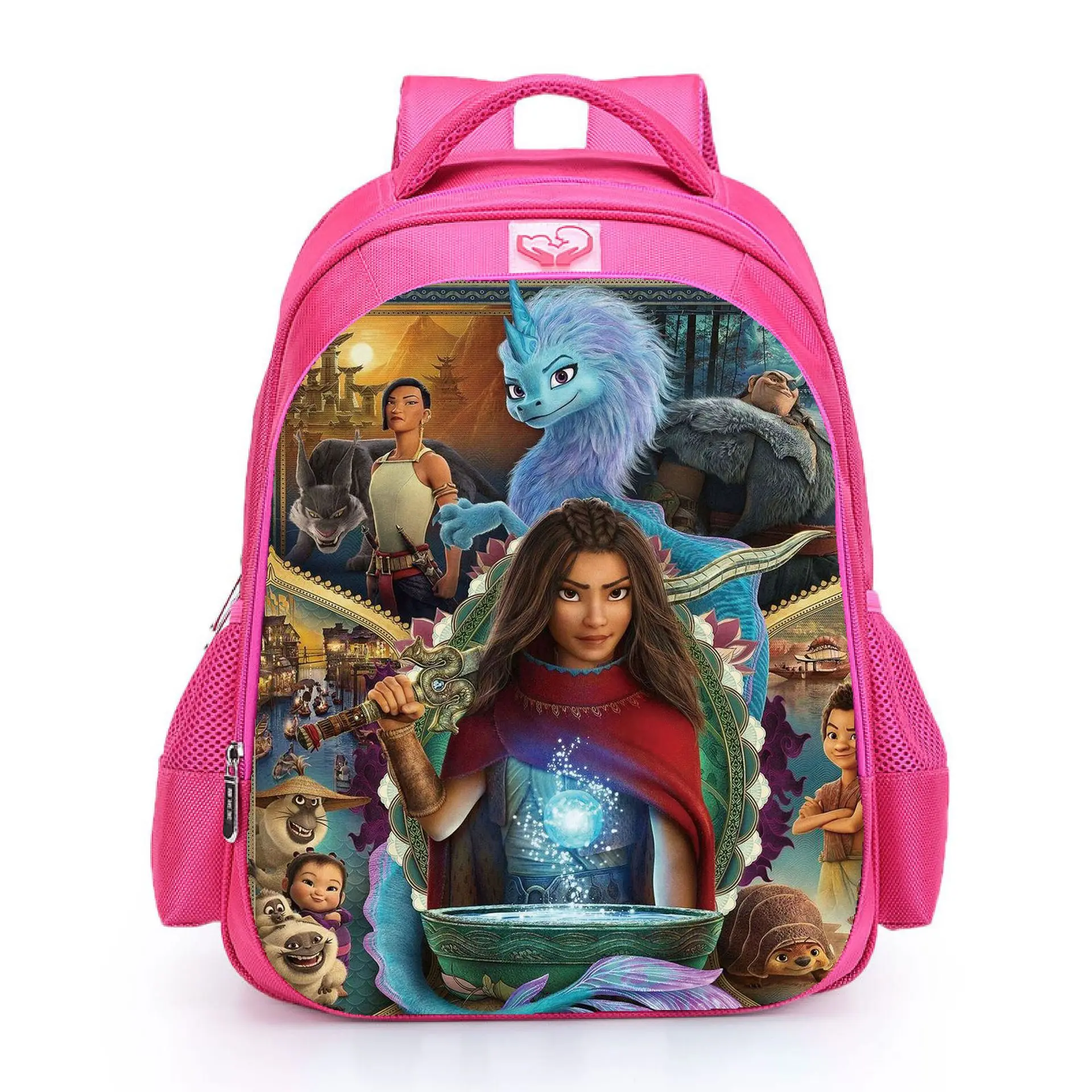

Kid Raya Cos The Last Dragon 3D Printed Bag Anime Cosplay Backpack Daily Schoolbag Girl Student Satchel Travel Hiking Pink Bag