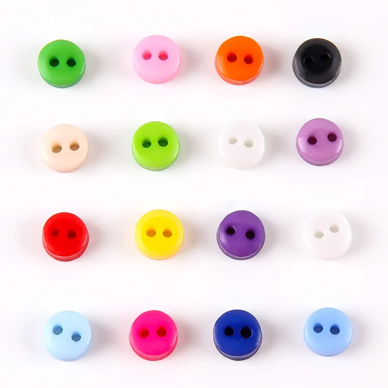 

1000pcs Resin Mini Buttons 6MM Candy Color Buttons Cute Kid's Clothing Hand Sewing Buttons DIY Clothing Sewing Accessories