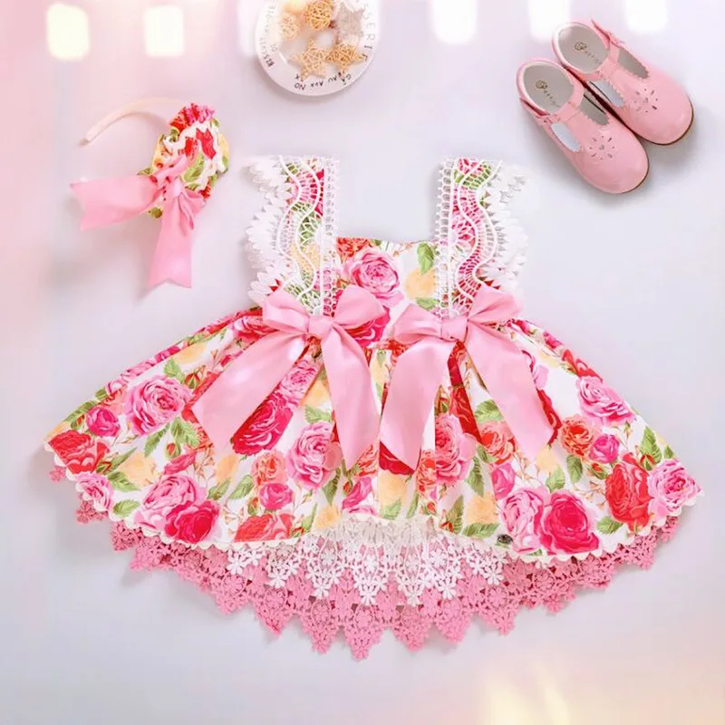 Cutestyles новейший цветок Детские платья для девочек кружевные рукава праздничное