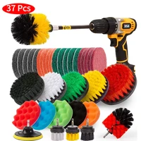 39Pieces Cleaning Brush All Purpose Drill Brush Attachment Set with Extend Long for Bathroom Shower Scrubbing Household