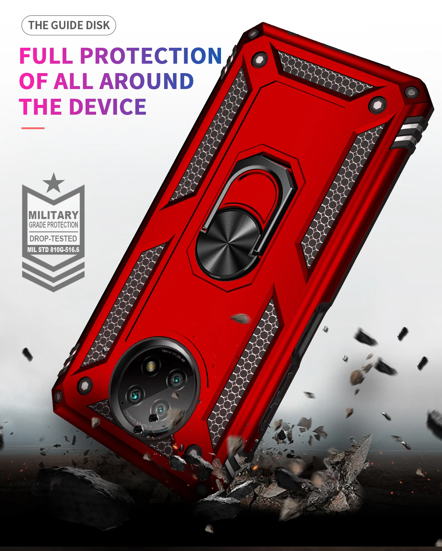 

Phone Case For Xiaomi Poco F3 Redmi K40 Note 9T 9 5G Pro Luxury Armor Shockproof Anti Fall Bring Magnetic Bracket PC Back Cover