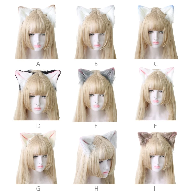 

Women's Hairpin Sweet Cute Janpanese Style Headbands Fashion Handmade Cat Ears Hairband Girl's Hair Accessories M6CD