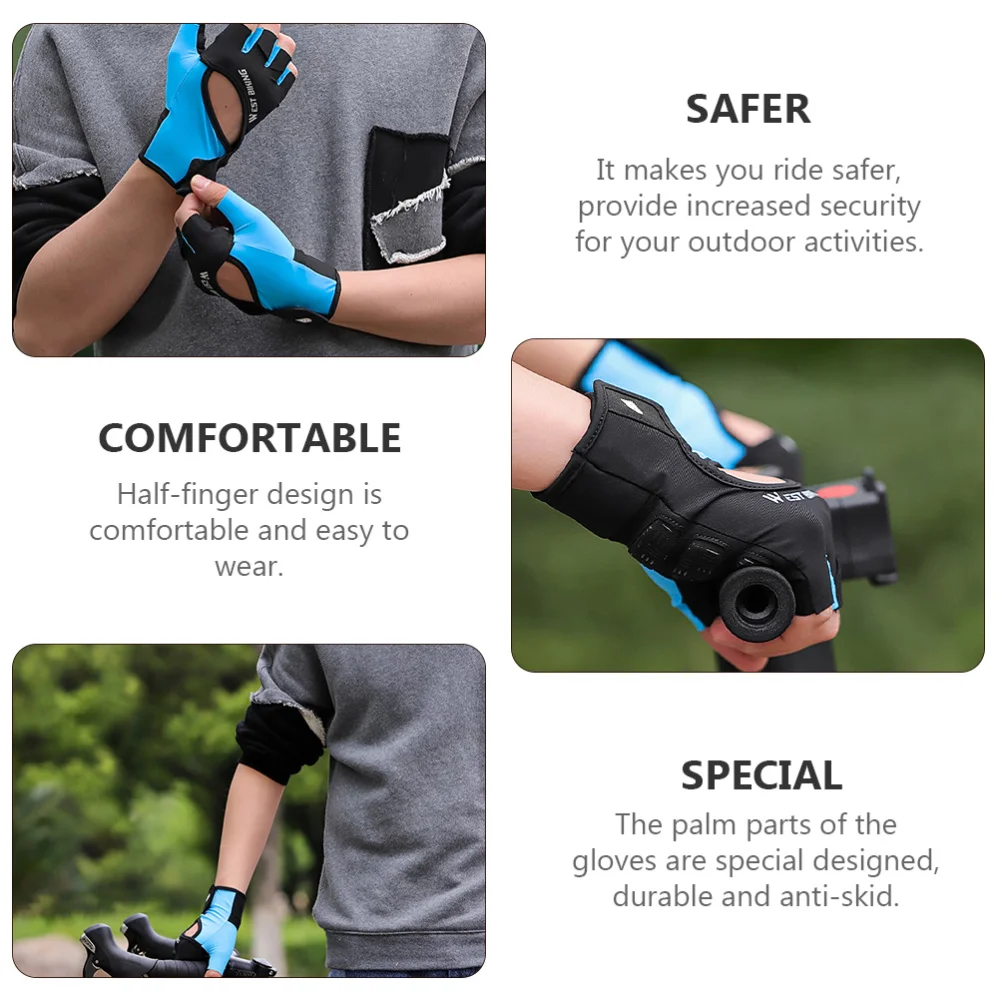 

1 Pair of Non-slip Cycling Half Finger Outdoor Sports Riding