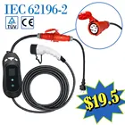EV зарядное устройство тип 2 16 А 3 фазы 11 кВт адаптер CEE красный к Schuko с кабелем 1 м для электрического автомобиля зарядка EVSE разъемы