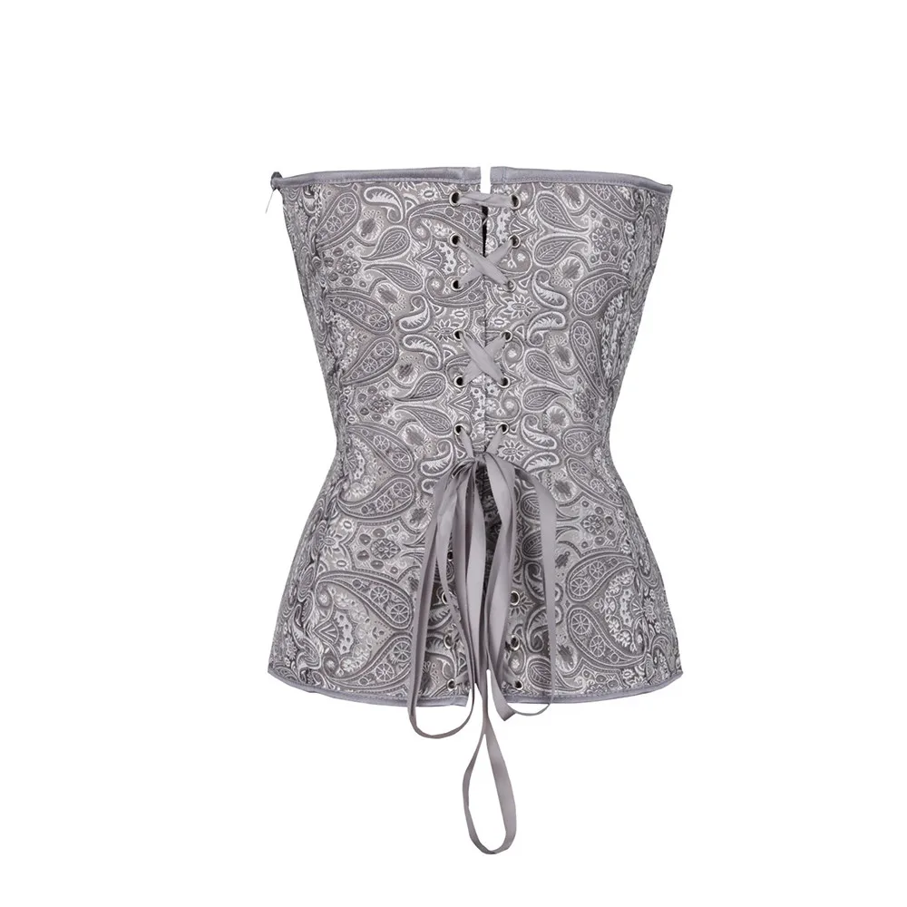 Сексуальные корсеты и бюстье Готическая шнуровка Overbust Корсеты Застежка молния