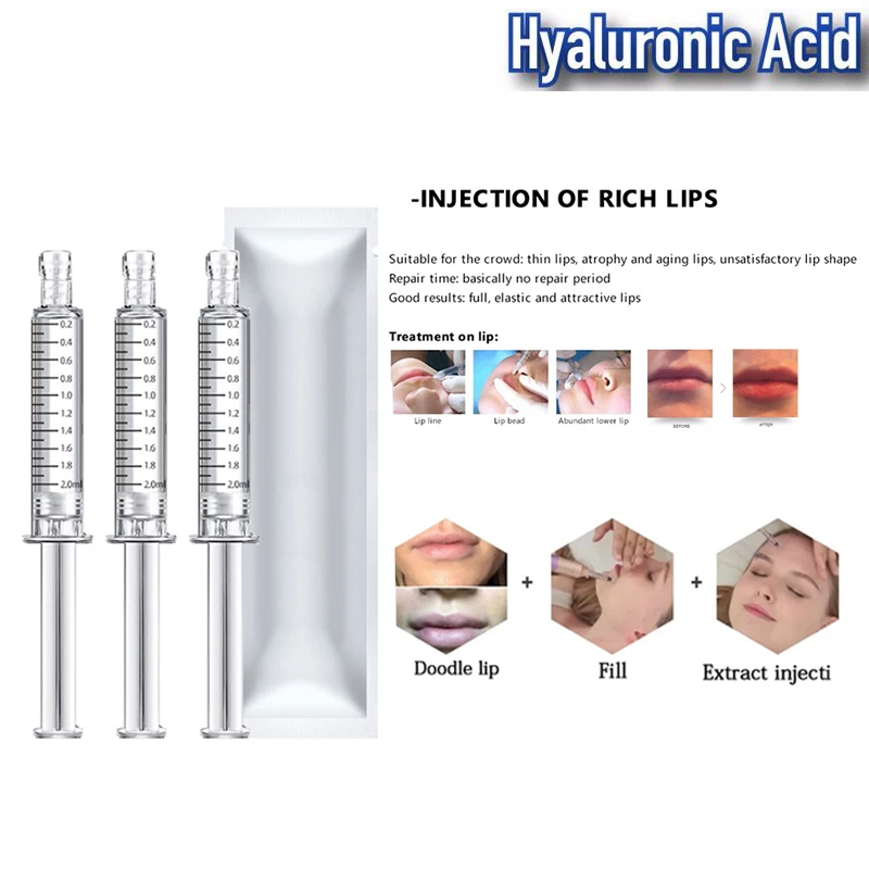 

2ML Lip Filler Injections Juvaderm Cross-linked Enlarged Lip Filler Injector Hyaluronic Acid Pen Lip Filling For Hylauron Pen