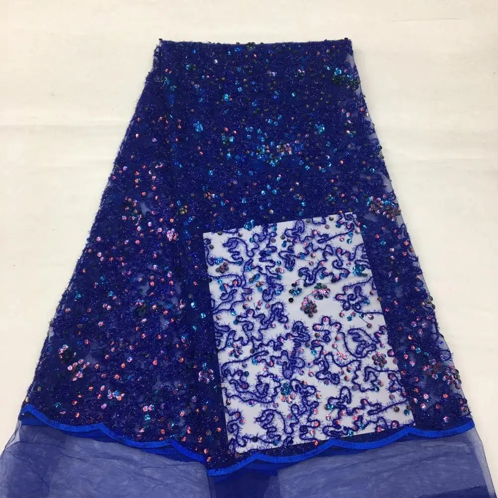 

Sequins Fabric Lace Orange Color French African Nigerian Latest Design High Quality 2020 For Sequence Dress