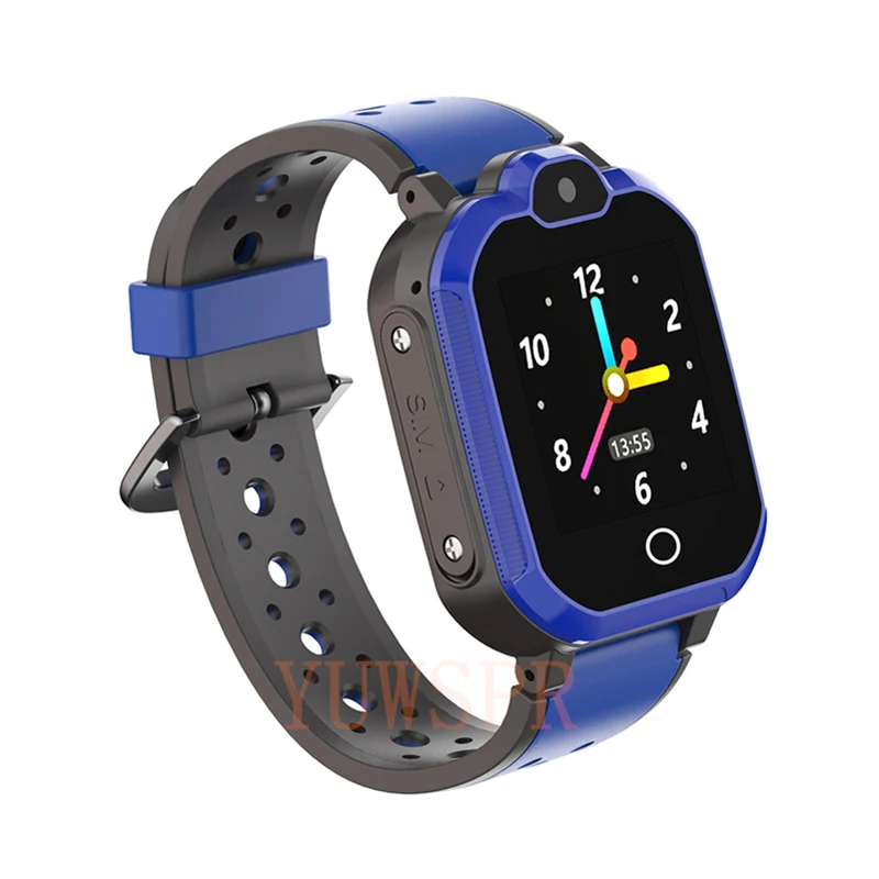 Детские gps трекер 4G Смарт часы IP67 Водонепроницаемый bluetooth видео вызов камера gps LBS Wi-Fi расположение детей Смарт часы LT05 - Цвет: Синий
