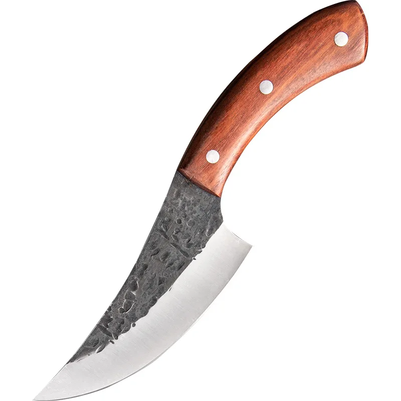 

5.5" Forged Boning Kitchen Knife Stainless Steel Serbian Meat Cleaver Fish Butcher Outdoor Survival Camping Hunting Chef Knife