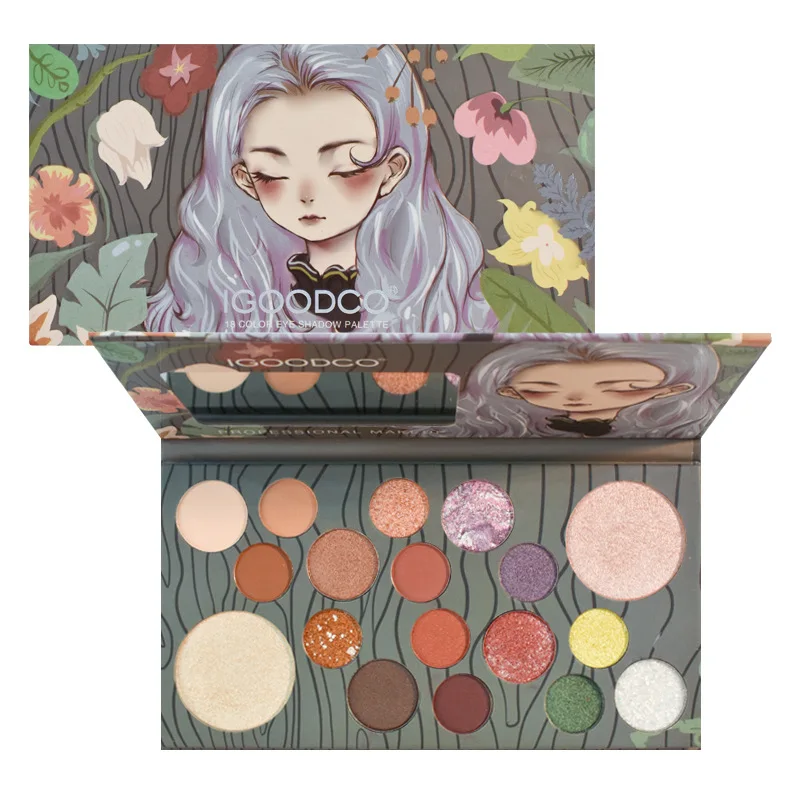 

18 Color Eyeshadow Pallete Makeup Ultra Fine Powder Pigmented Shadows Glitter Diamond Shimmer Makeup Eye Shadow Palette