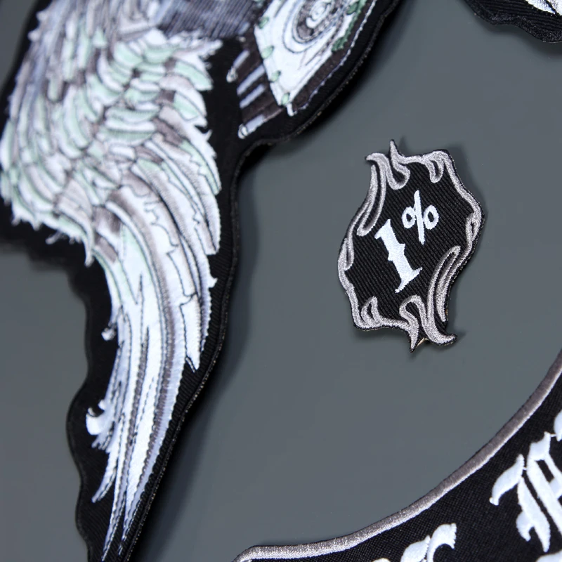 Wings Engine Large Embroidery Patches Sew on for Jacket Motorcycle Biker Clothes Decoration Applique 49cm*35cm | Дом и сад