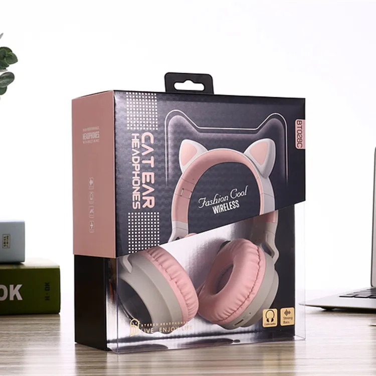 

Cat Ear Wireless Bluetooth Headphones Flashing Glowing Gaming Headsets Stereo Headband Cute Earphones Kids Gift