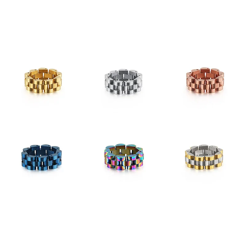 Кольца на велосипедную цепочку для мужчин и женщин из нержавеющей стали с