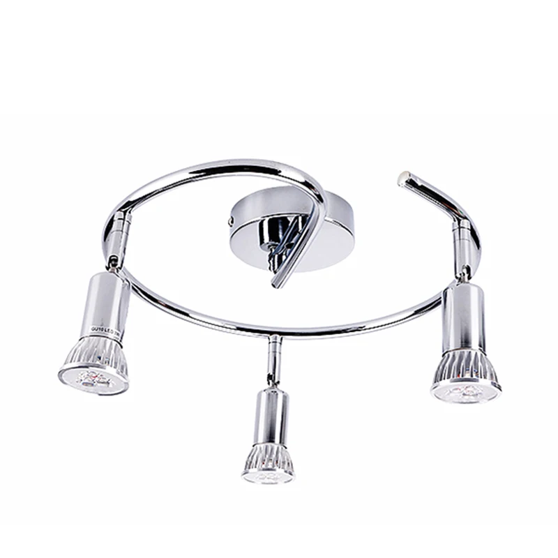 

Ceiling Spot Light 3 Spot Ceiling Light Rotatable 3 Led Gu10 9W Light Chrome Plated Design for Bedroom Living Room DTT88