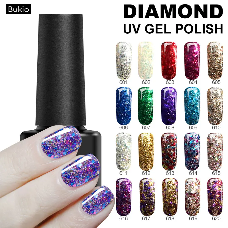 Гель лак Bukio для маникюра и дизайна ногтей 8 мл блестящий ногтей|Гель ногтей| |