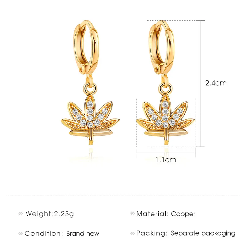 Горячая Распродажа модные ушные манжеты золотые звезды листья серьги клипсы для