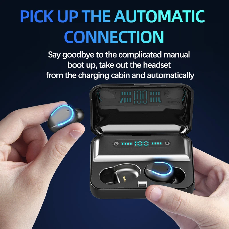 F9-5 TWS гарнитура с отпечатком пальца Hi-Fi Bluetooth-Совместимость V5.0