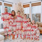 Семейная сочетающаяся Рождественская Пижама, комплекты с брюками, одежда для взрослых и детей, одежда для сна, одежда для родителей и детей