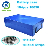 48v 52v 60v 36v lithium battery box 104pcs 18650 li ion pack cell housing case shell holder diy ebike batteries boxes