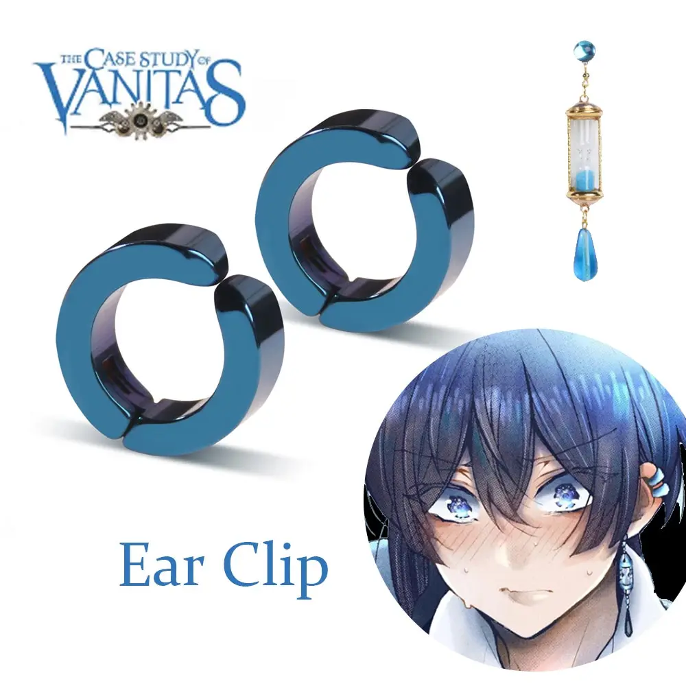 

Vanitas Earrings The Case Study of Vanitas No Karte Props Hourglass Earrings Ear Clip Jewelry Gifts Cosplay Ear Cuff Accessories