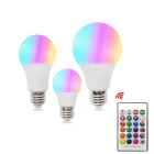 110V 220V AC 85-265V E27 E14 RGB светодиодный лампа 16 Цвет Magic светодиодный Ночной светильник Настенный светильник с регулируемой яркостью, сценический светильник24key Дистанционное Управление праздник