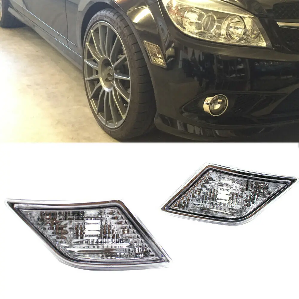 

For Benz W204/C300/C350/C250/C63 2008 2009 2010 2011 Clear Lens Side Marker Light Lamps Housing
