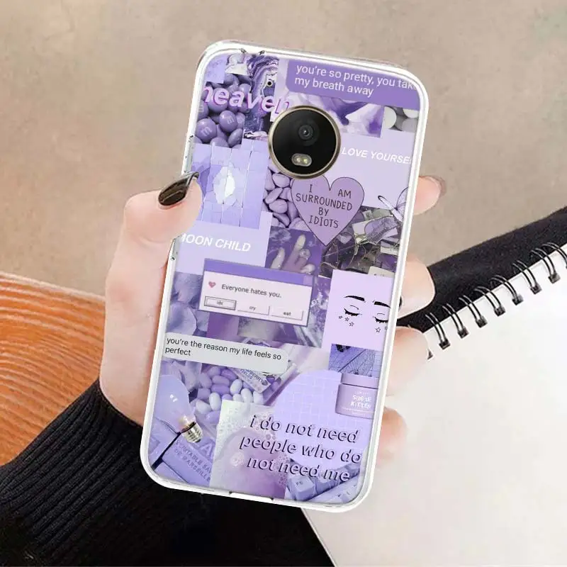 aesthetic collage cute abstract art soft cover soft phone case for motorola moto g7 g8 g9 g6 g30 e5 e6 power plus play one macro free global shipping