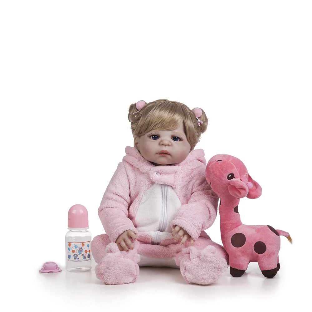 57 см полностью силиконовая виниловая кукла для новорожденных девочек Bebe Alive Lifelike