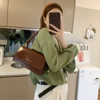 luxury designer women pure color shoulder underarm bag fashion casual ladies hasp small purse top handle handbag for women trend