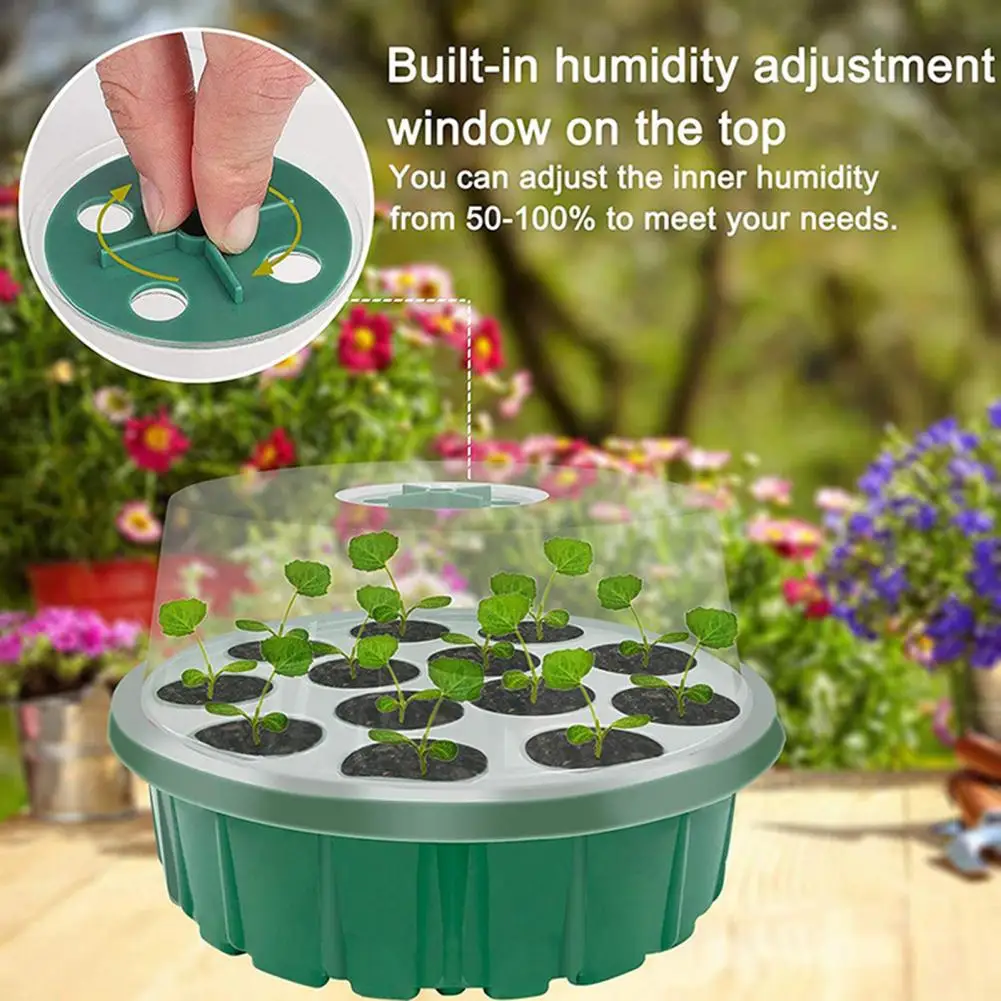

12 Cavity Nursery Pot Multi-use Drain Holes Design PET Home Garden Planting Basket Planting Supplies