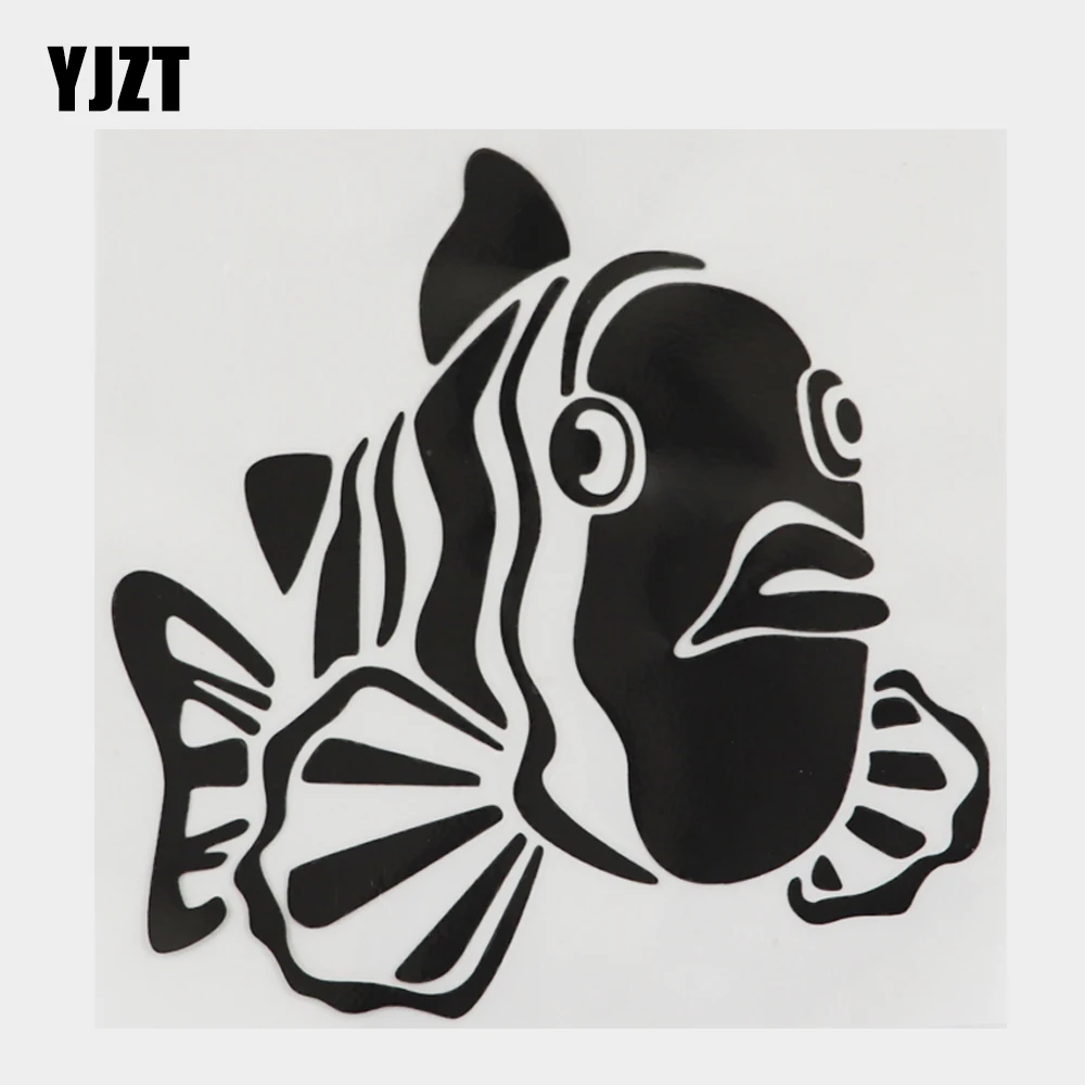 

YJZT 14,2 см × 14,5 см забавная виниловая наклейка «Рыбка Клоун» наклейка на машину 18A-0427