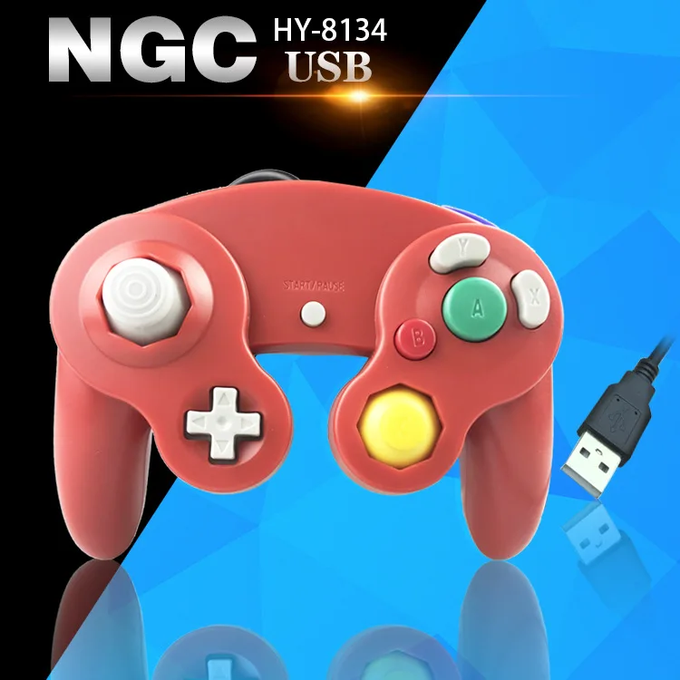 Новый для Gamecube контроллер USB проводной ручной джойстик NAND NGC GC MAC компьютера ПК