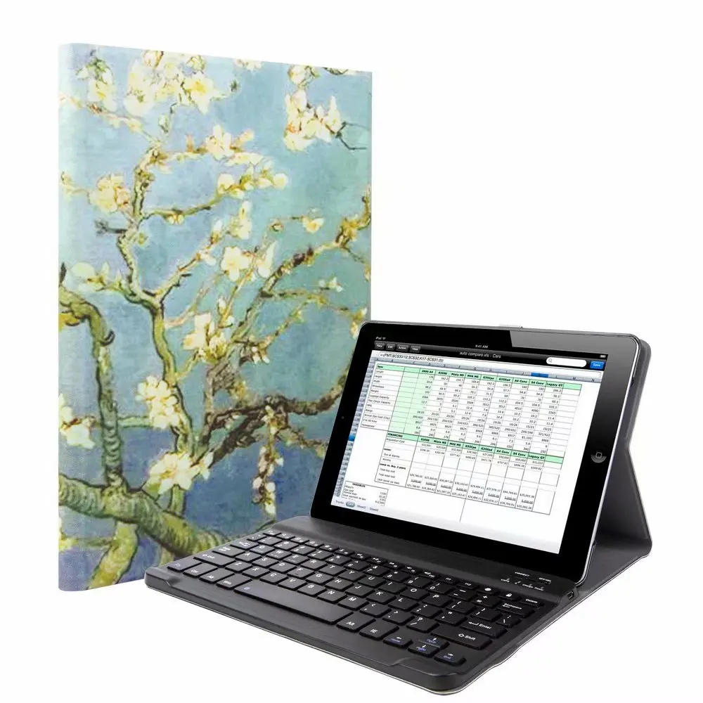 Мультяшный чехол из ткани с 7 подсветкой светильник-клавиатура для Apple IPad 9,7 Air 1 2 Pro 9,7 планшет Bluetooth клавиатура чехол - Цвет: Without Light