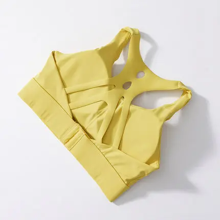 Ударопрочный сексуальный сетчатый бюстгальтер для йоги с эффектом пуш ап