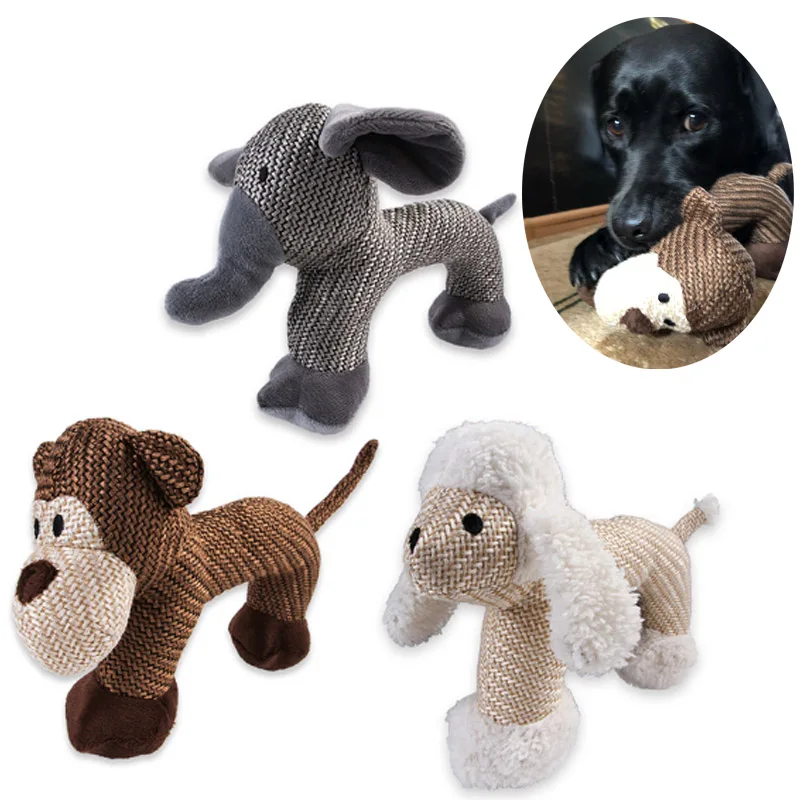 Подпись хлопковая обезьяна слон устойчивая к укусам собака пищалка утка игрушки