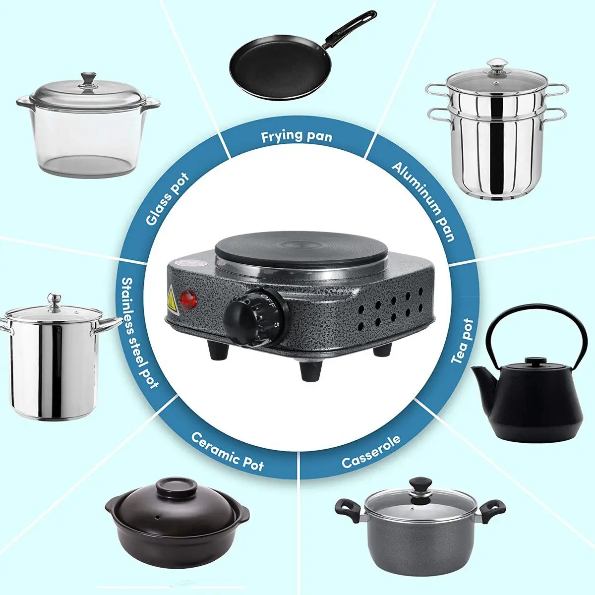 

500W Multifunction mini household Electric stove small electric household furnace thermostat milk cooker travel Hot Plate