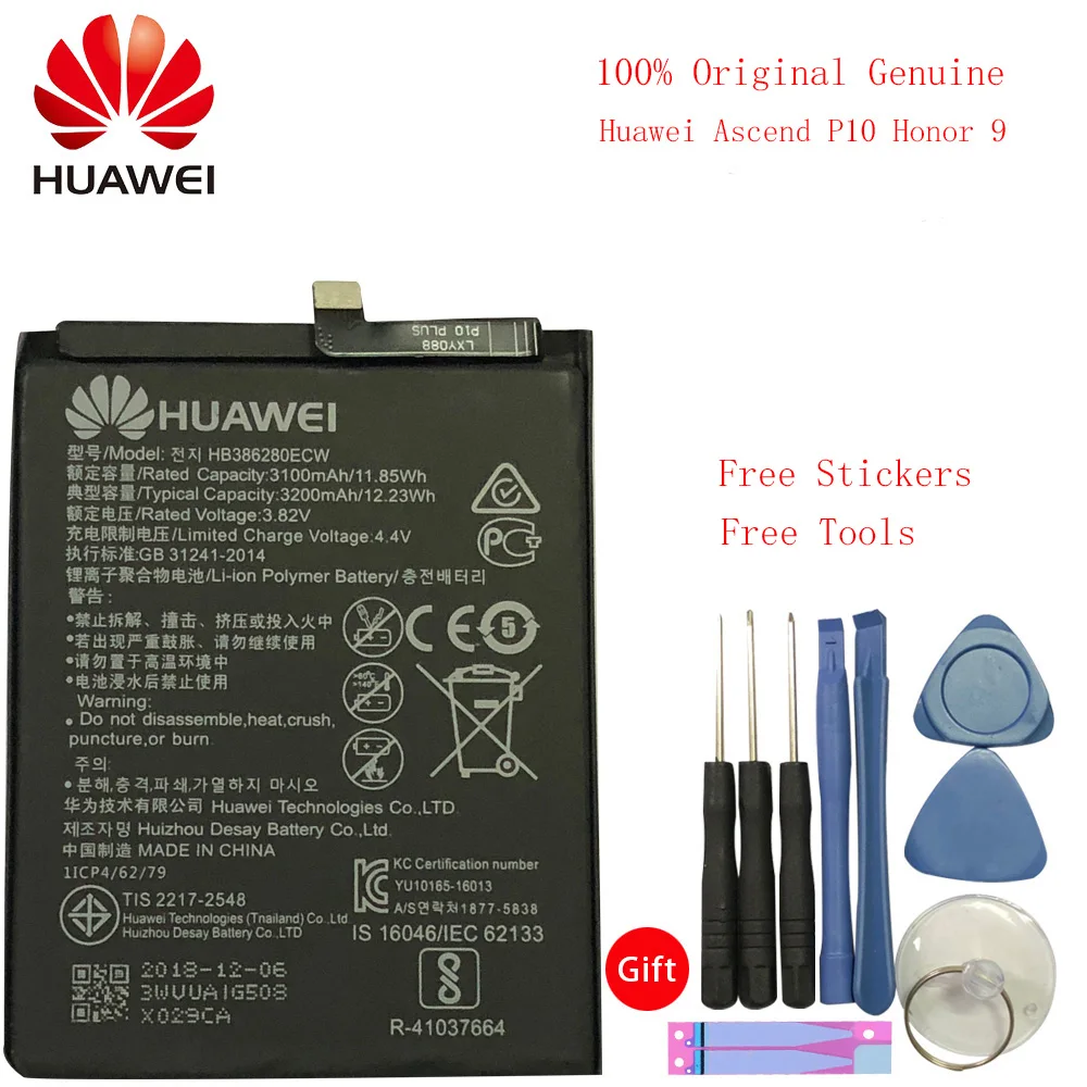 3400 мА/ч, HB396285ECW Батарея huawei P20 для Honor 10 COL-AL00 COL-AL10 COL-TL00 COL-TL10 COL-L29 Батарея+ инструмент