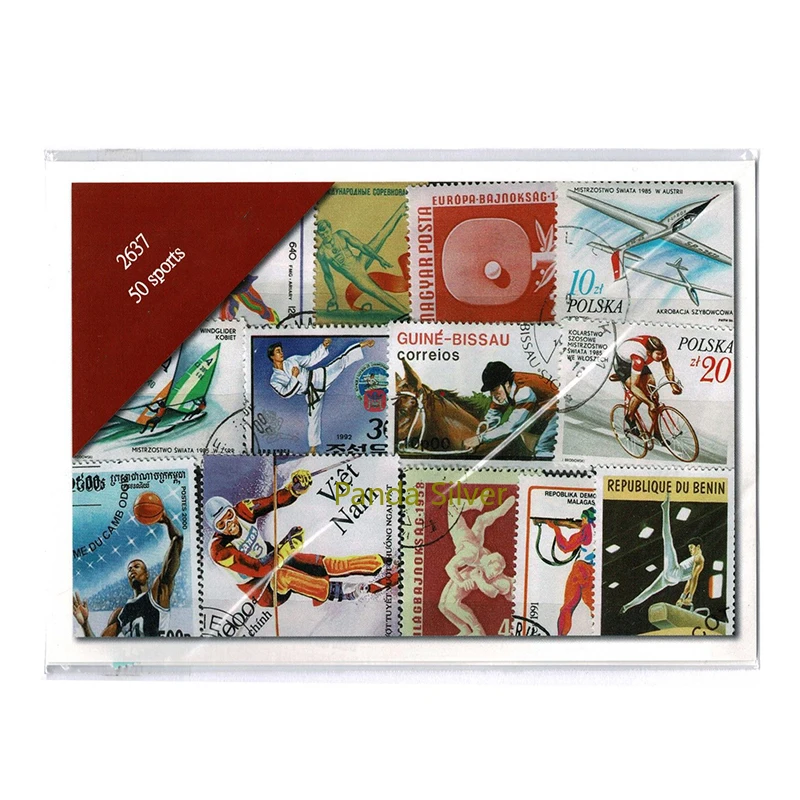 Разные темы набор марок Каждая тема состоит из 50 разных используемых с почтовыми