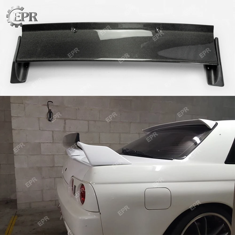 Для Nissan R32 Skyline GTR RB стиль карбоновый глянцевый и FRP Неокрашенный задний спойлер