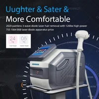 2022new style high power permanent hair removal machine for salon 3wavelength 755 808 1064nm portable diode laser painless