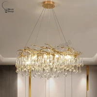 vintage living room pendant lights golden led ceiling chandelier branch decorative led lights suspension modern furniture