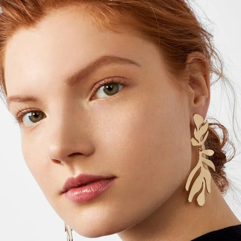 Серьги-подвески в европейском стиле винтажные металлические Висячие Ювелирные