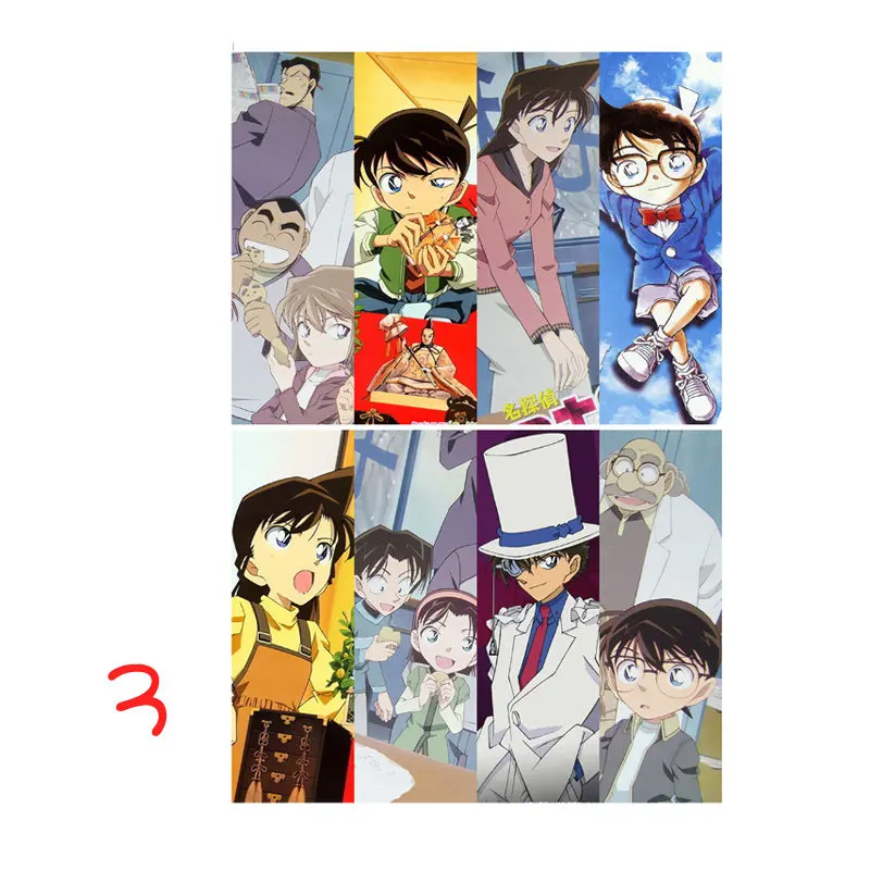 8 шт. прозрачная пластиковая вкладка из ПВХ для детектива Конана | Канцтовары