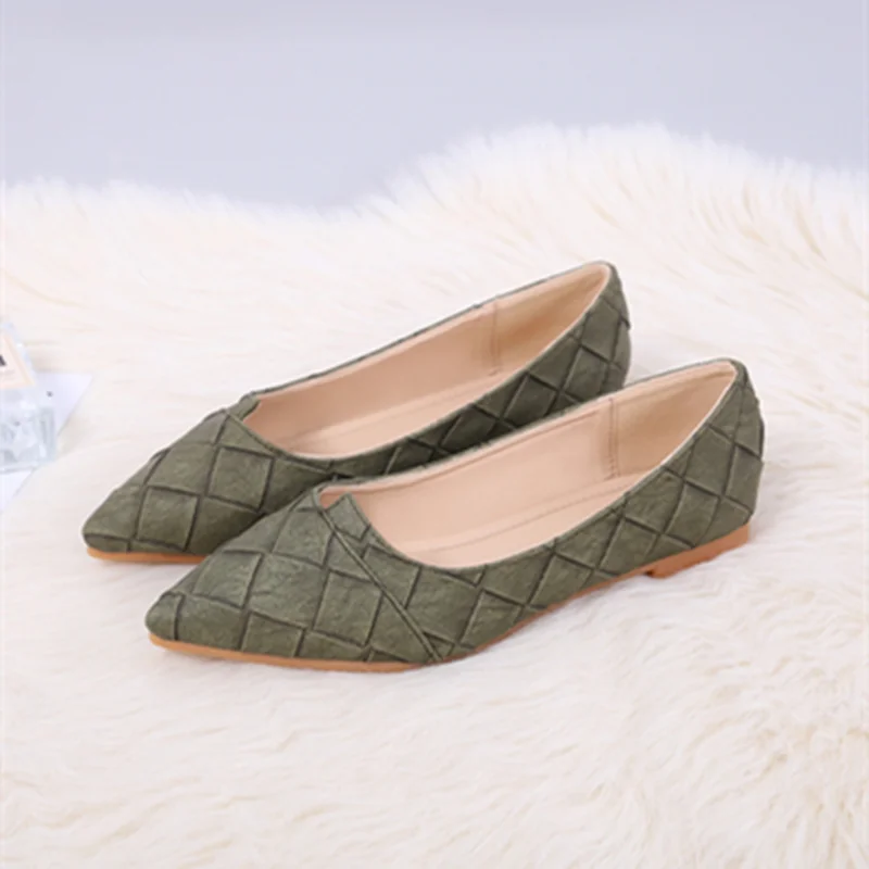 Женская обувь большого размера плюс ручная работа заостренная Носок