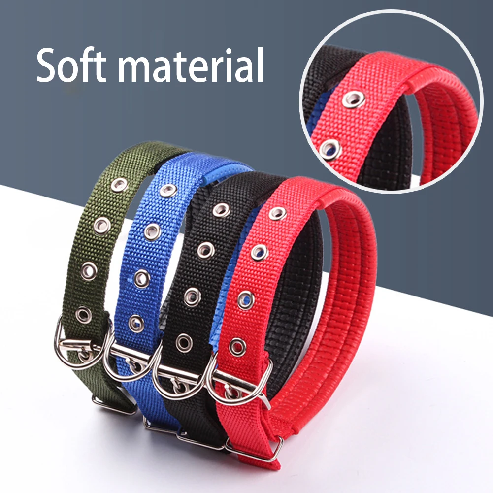 Ошейник для маленьких собак классический однотонный базовый нейлоновый поводок