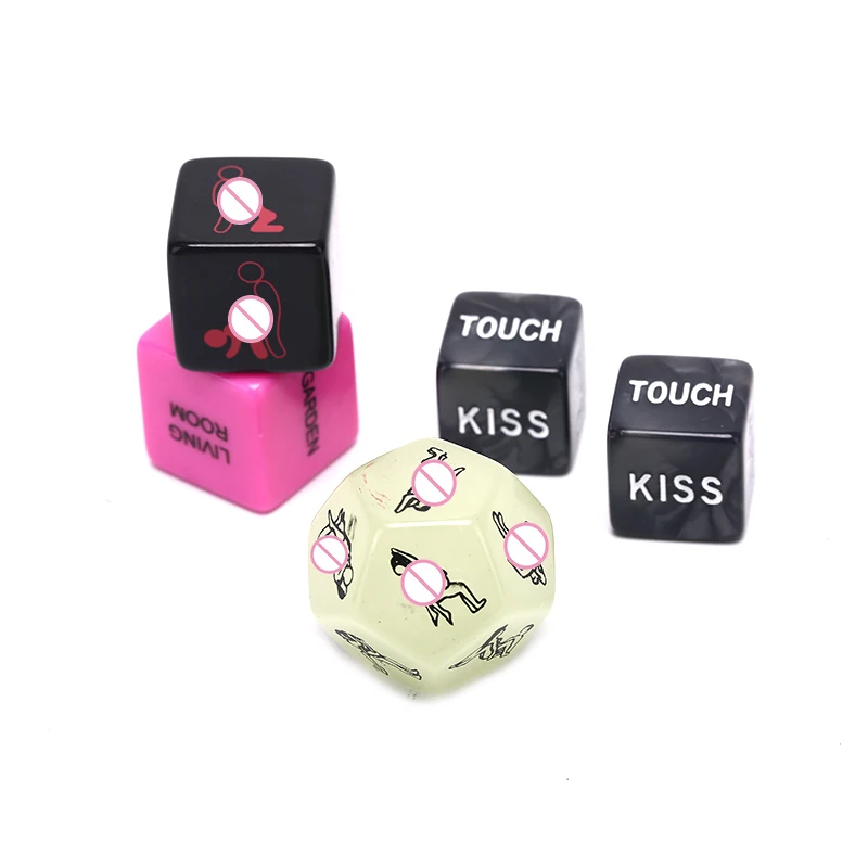 

5PCS Sex DiceErotic Craps Sex Glow Dice Love Dices Toys For Adults Sex Toys Noctilucent Couples Dice Game Set With Bag