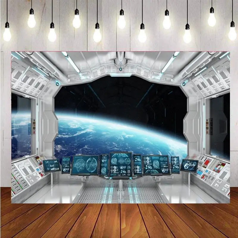 

Spaceship Interior Background Futuristic Science Fiction Photography Backdrops Space Station Spacecraft Cabin Photo Shoot Studio