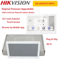 hikvision indoor monitor ds kh9510 wte1 video intercom android station 10 inch colorful touch screen standard poe wifi monitor