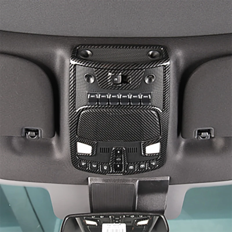 

3Pcs Carbon Fiber Car Roof Reading Light Lamp Cover Trim for Ford F150 2015-2019
